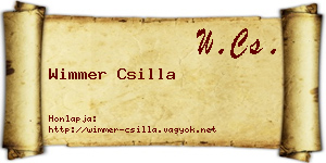 Wimmer Csilla névjegykártya